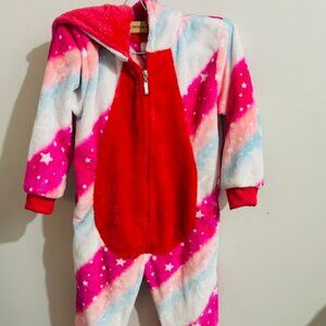 Unicorn pink girl suit size 8 year old.
